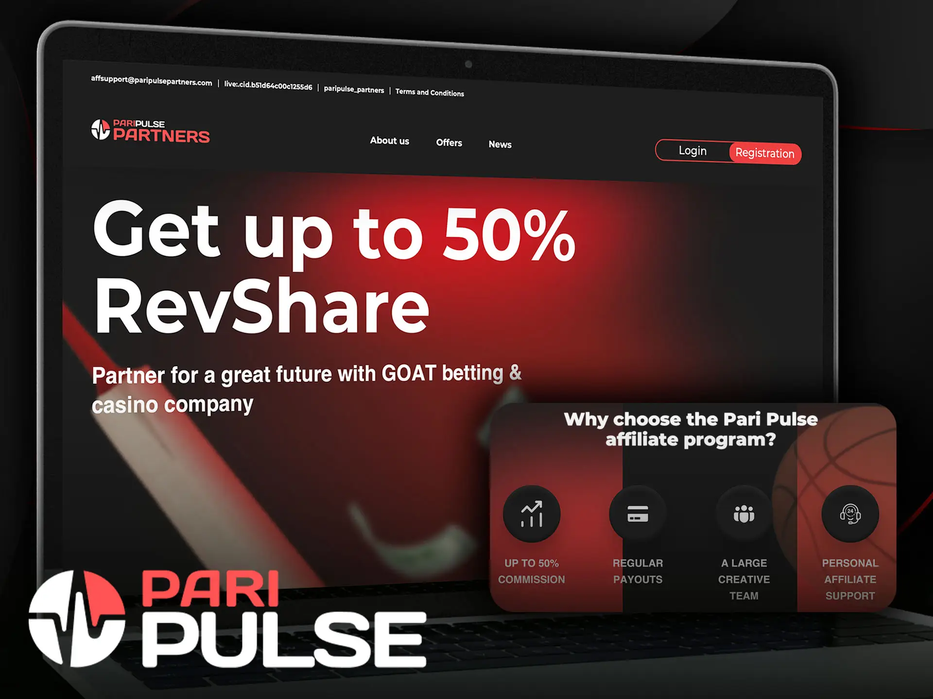 Join the PariPulse affiliate program and earn 50% RevShare.