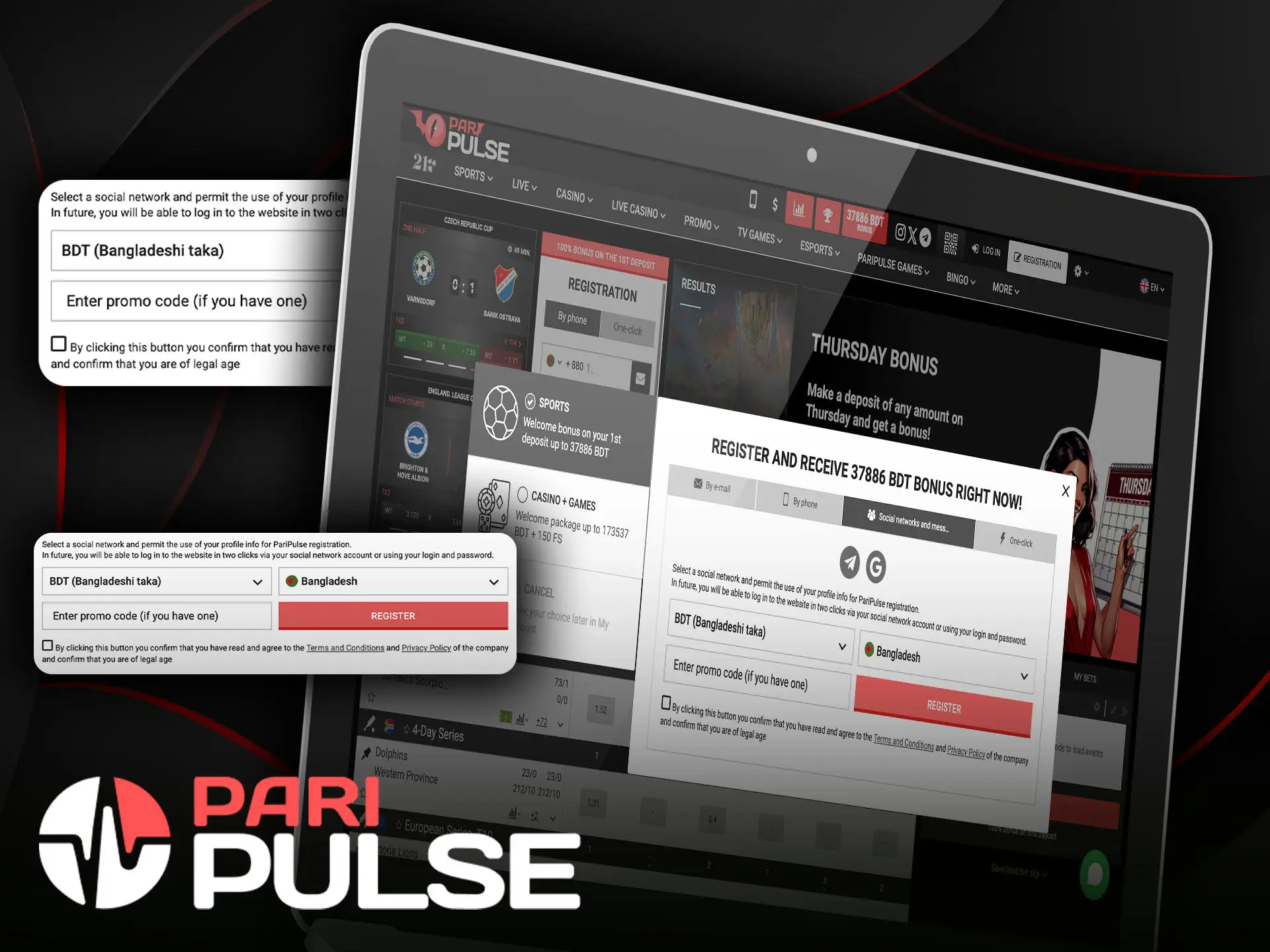 Use promo code to increase your welcome bonus on PariPulse Bangladesh.