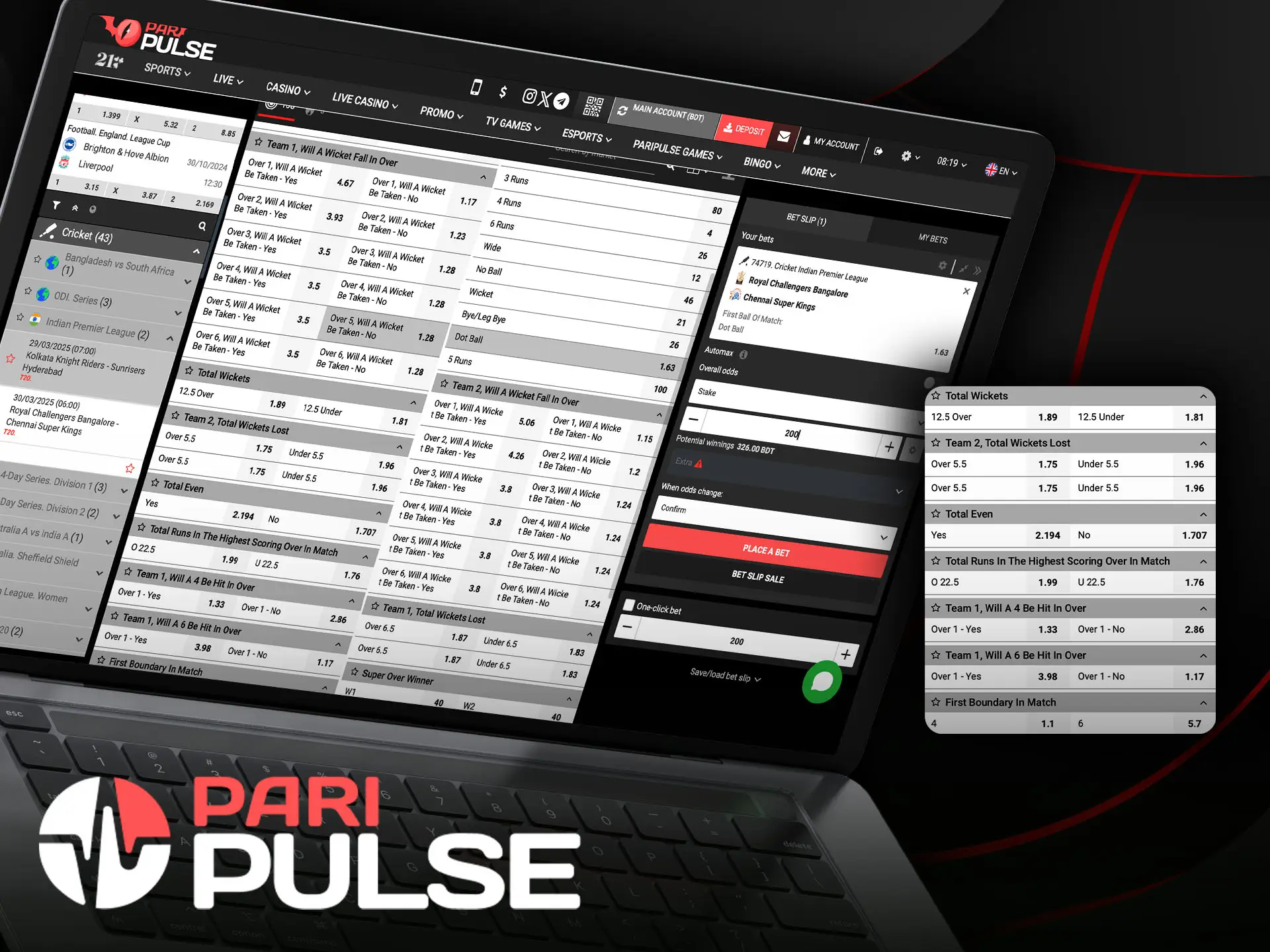 PariPulse offers decimal odds format for sports betting.
