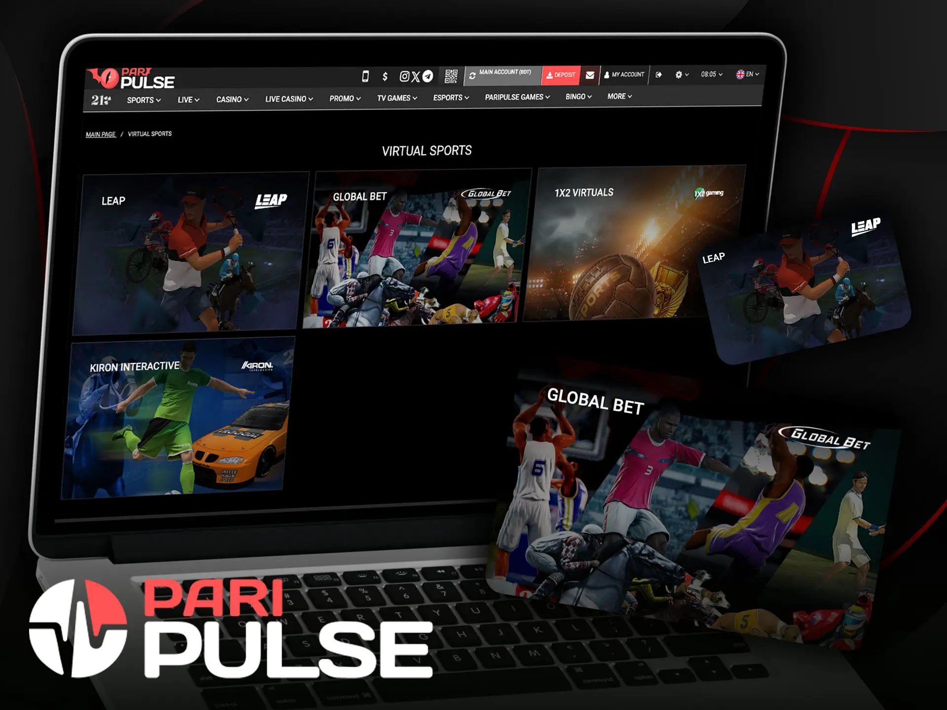 Bet on virtual sports on PariPulse website.
