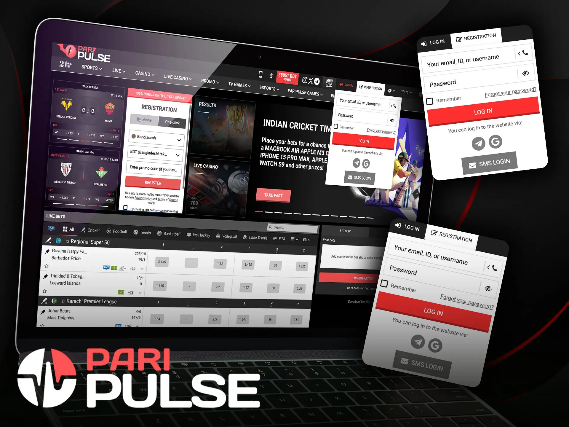 To access your account, enter PariPulse login credentials.