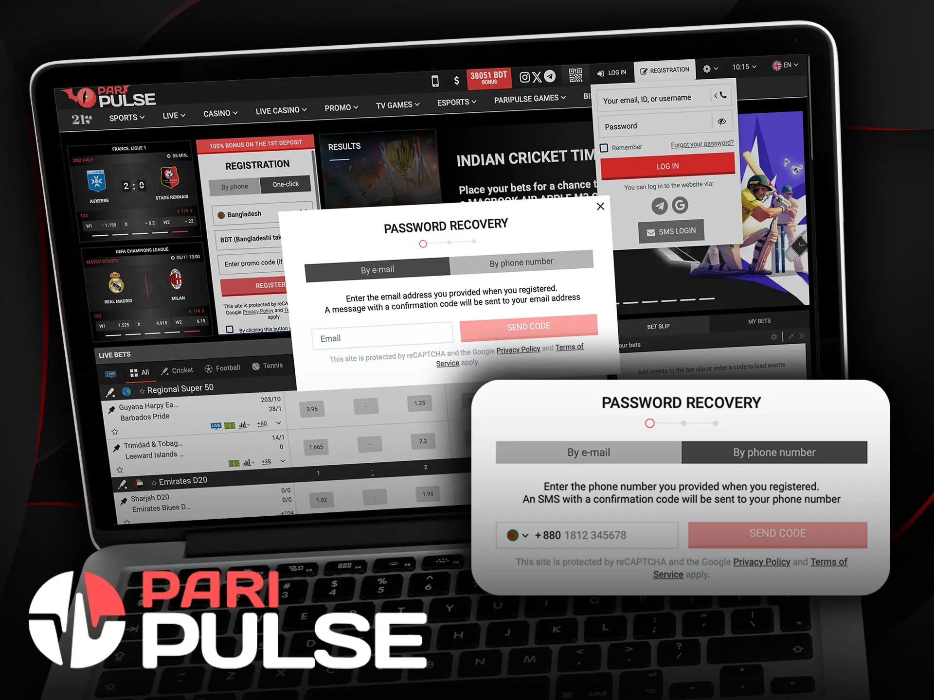 Read how to recover your PariPulse account password if you have forgotten it.