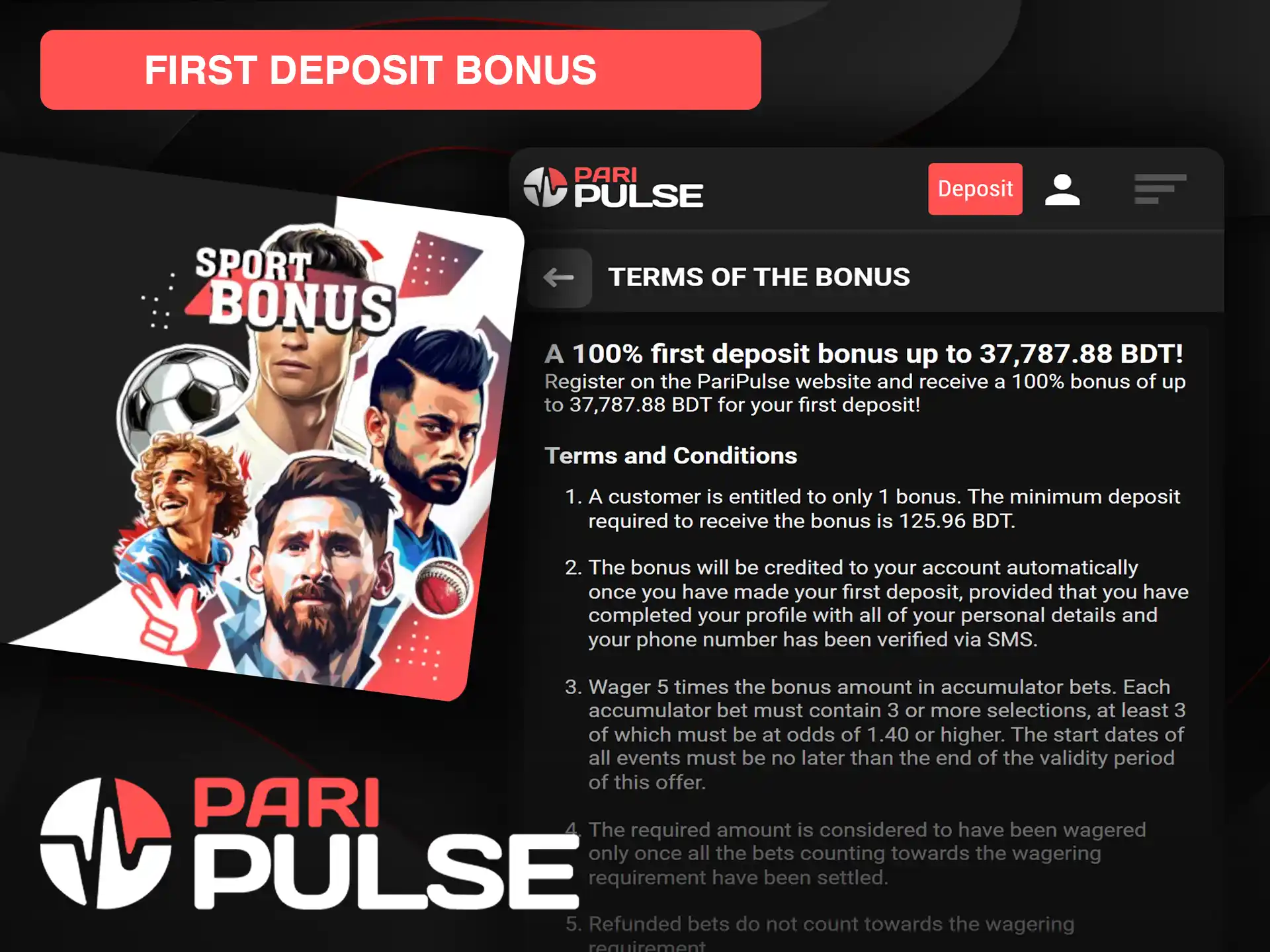 Start betting on tennis with a welcome bonus on the official PariPulse website.